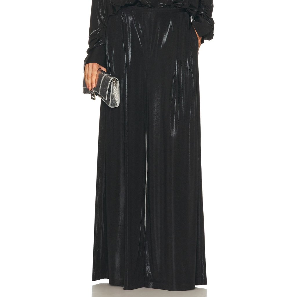 Norma Kamali Mens Pleat Pants Black